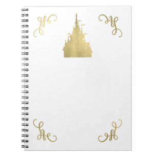 Carnet Drapeau de princesse en feuille d'or Château Histo