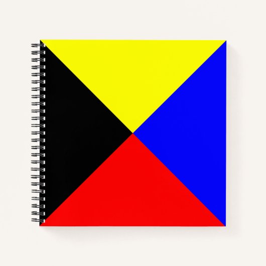 Carnet Drapeau de signalisation maritime Zulu ICS (Devant)