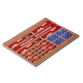 Carnet Drapeau des Etats-Unis avec mur de bois (Côté gauche)