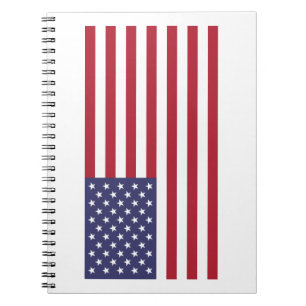 Carnet Drapeau des États-Unis d'Amérique rouge blanc et b