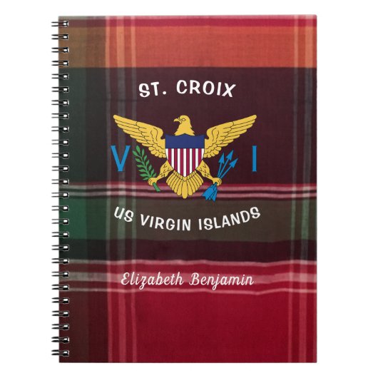 Carnet Drapeau des îles Vierges américaines USVI St Croix (Devant)