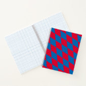 Carnet Drapeau diamant Bavière bleu et rouge (Intérieur)