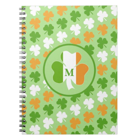 Carnet Drapeau d'Irlande à partir de trèfles (Devant)