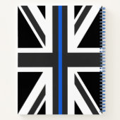 Carnet Drapeau du Royaume-Uni de la ligne bleue mince (Dos)
