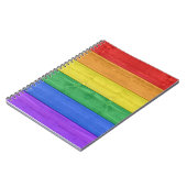 Carnet Drapeau en bois de SlipperyJoe's pride couleurs ar (Côté gauche)