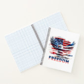 Carnet Drapeau et aigle des Etats-Unis.Liberté. (Intérieur)