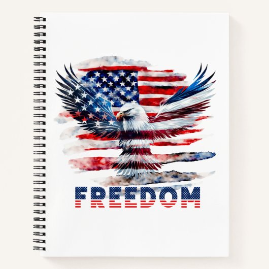 Carnet Drapeau et aigle des Etats-Unis.Liberté. (Devant)