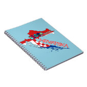 Carnet Drapeau et carte de la Croatie (Côté Droit)