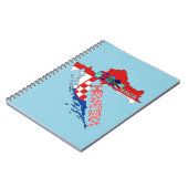 Carnet Drapeau et carte de la Croatie (Côté gauche)