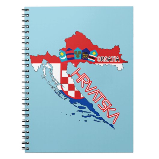 Carnet Drapeau et carte de la Croatie (Devant)