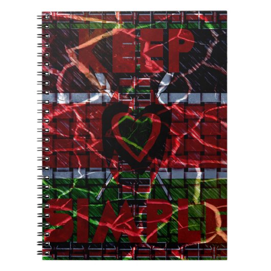 Carnet Drapeau fissuré : Faites simple - Résilience kenya (Devant)