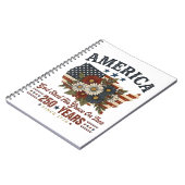 Carnet Drapeau Floral 250 Ans d'Amérique (Côté gauche)