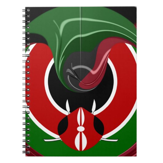 Carnet Drapeau Fluid Kenyan : Un design moderne (Devant)
