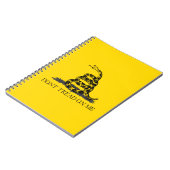 Carnet Drapeau Gadsden jaune classique Ne marchez pas sur (Côté gauche)