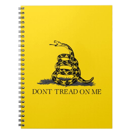 Carnet Drapeau Gadsden jaune classique Ne marchez pas sur (Devant)