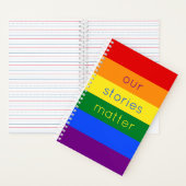 Carnet Drapeau gay pride Slogan mignon Arc-en-ciel rayure (À l'intérieur)