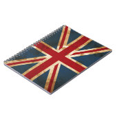 Carnet Drapeau grunge souillé d'Union Jack R-U (Côté gauche)
