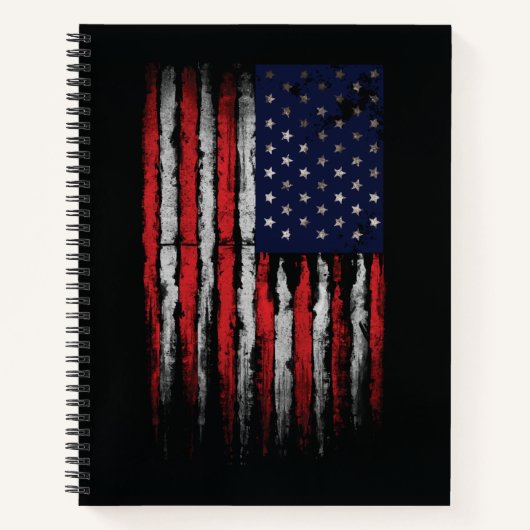Carnet Drapeau Grunge U.S.A (Devant)