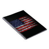 Carnet Drapeau Grunge U.S.A (Côté Droit)