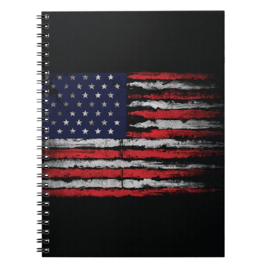 Carnet Drapeau Grunge U.S.A (Devant)