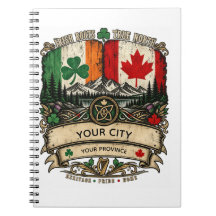 Drapeau irlandais canadien personnalisé Ville Prov