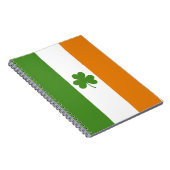 Carnet Drapeau irlandais de la Saint Patrick avec Shamroc (Côté Droit)