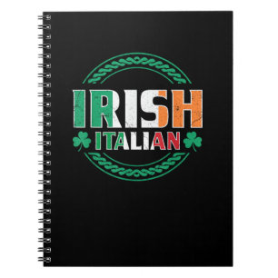 Carnet Drapeau irlandais italien moitié irlandais moitié