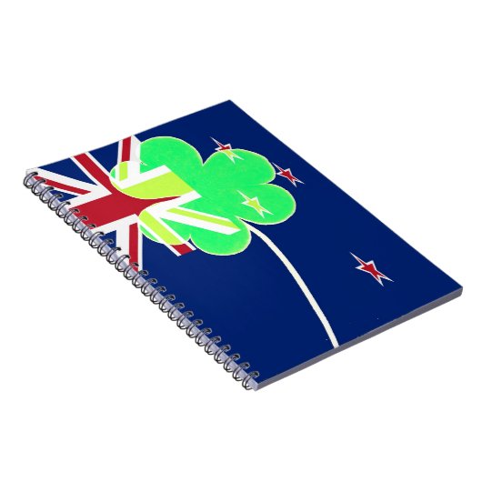 Carnet Drapeau irlandais Nouvelle-Zélande Shamrock Clover (Côté Droit)