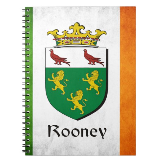 Carnet Drapeau irlandais Rooney (Devant)