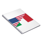 Carnet Drapeau italien American Pride US Italie (Côté Droit)