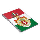 Carnet Drapeau italien avec insigne du Royaume d'Italie (Côté Droit)