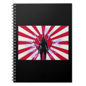 Carnet Drapeau japonais et Soleil Levant Samurai Guerrier (Devant)