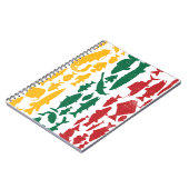 Carnet Drapeau lituanien fait de poisson - Design de pêch (Côté gauche)