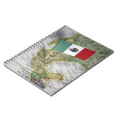 Carnet Drapeau mexicain sur la carte (Côté gauche)