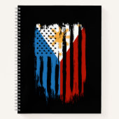 Carnet Drapeau mi-américain mi-philippin Philippines (Devant)