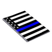 Carnet Drapeau mince de mémorial de policiers de Blue (Côté Droit)