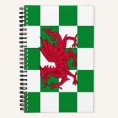 Carnet Drapeau mystique de dragon celtique rouge du Pays  (Recto)