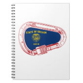 Carnet Drapeau Oregon Escalade carabiner (Devant)