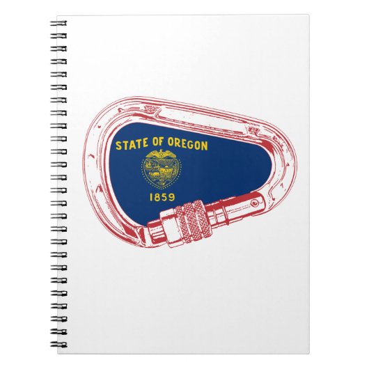 Carnet Drapeau Oregon Escalade carabiner (Devant)