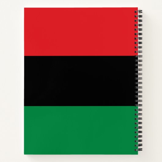 Carnet Drapeau panafricain (Dos)