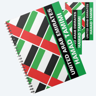 Carnet Drapeau Personnalisé Patriotique Émirats Arabes Un