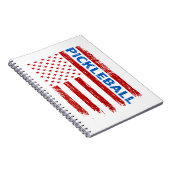 Carnet Drapeau Pickleball - Jeu de raquette Pickleball Am (Côté Droit)