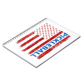 Carnet Drapeau Pickleball - Jeu de raquette Pickleball Am (Côté gauche)