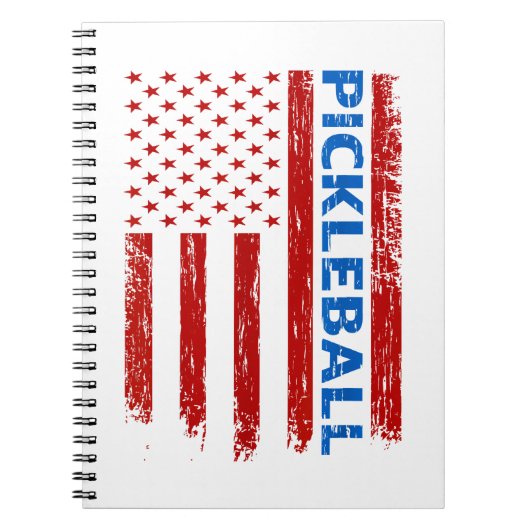 Carnet Drapeau Pickleball - Jeu de raquette Pickleball Am (Devant)