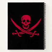 Carnet Drapeau pirate de Crâne Rouge et Épées de Calico J (Dos)