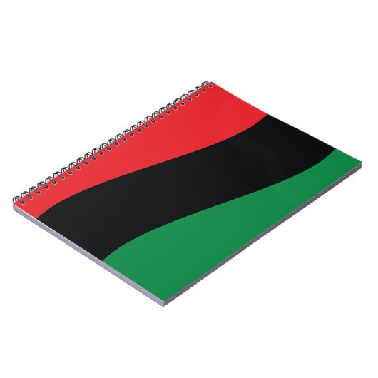 Carnet Drapeau rouge, noir et vert (Côté gauche)