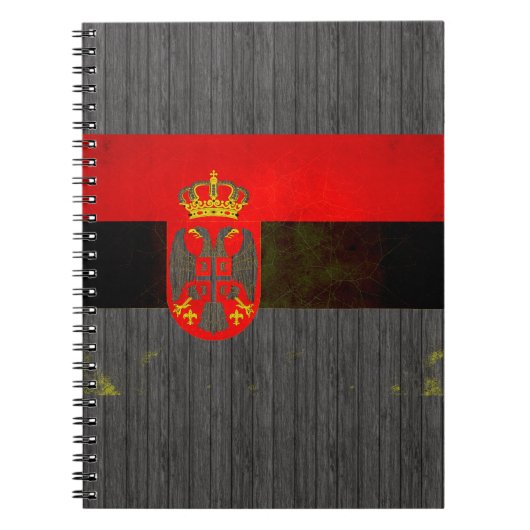 Carnet Drapeau serbe énervé moderne (Devant)