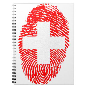 Carnet Drapeau Suisse empreintes digitales Country Pride