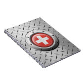 Carnet Drapeau suisse industriel avec le graphique en (Côté Droit)