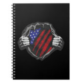 Carnet Drapeau superhero USA (Devant)
